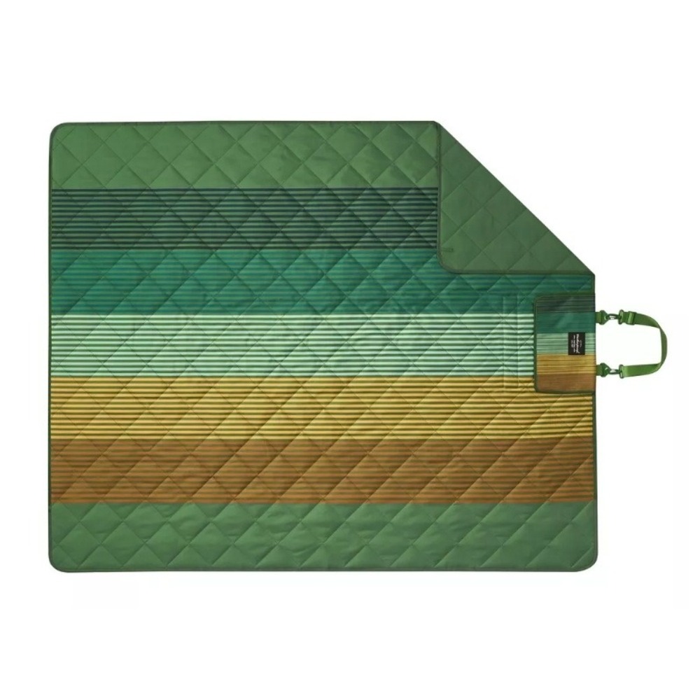 Weatherproof Vintage Outdoor Picnic Blanket Quilted Green Water Resistant